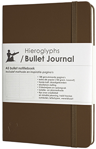 bruin bullet journal notitieboek aantekeningenboek schrift harde kaft hardcover brown notebook